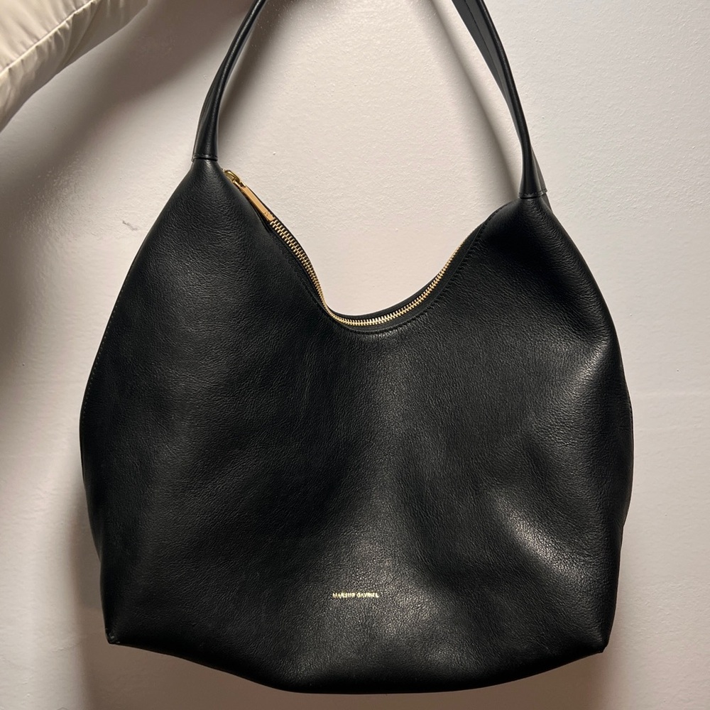 Mansur Gavriel Black Leather Hobo Bag
